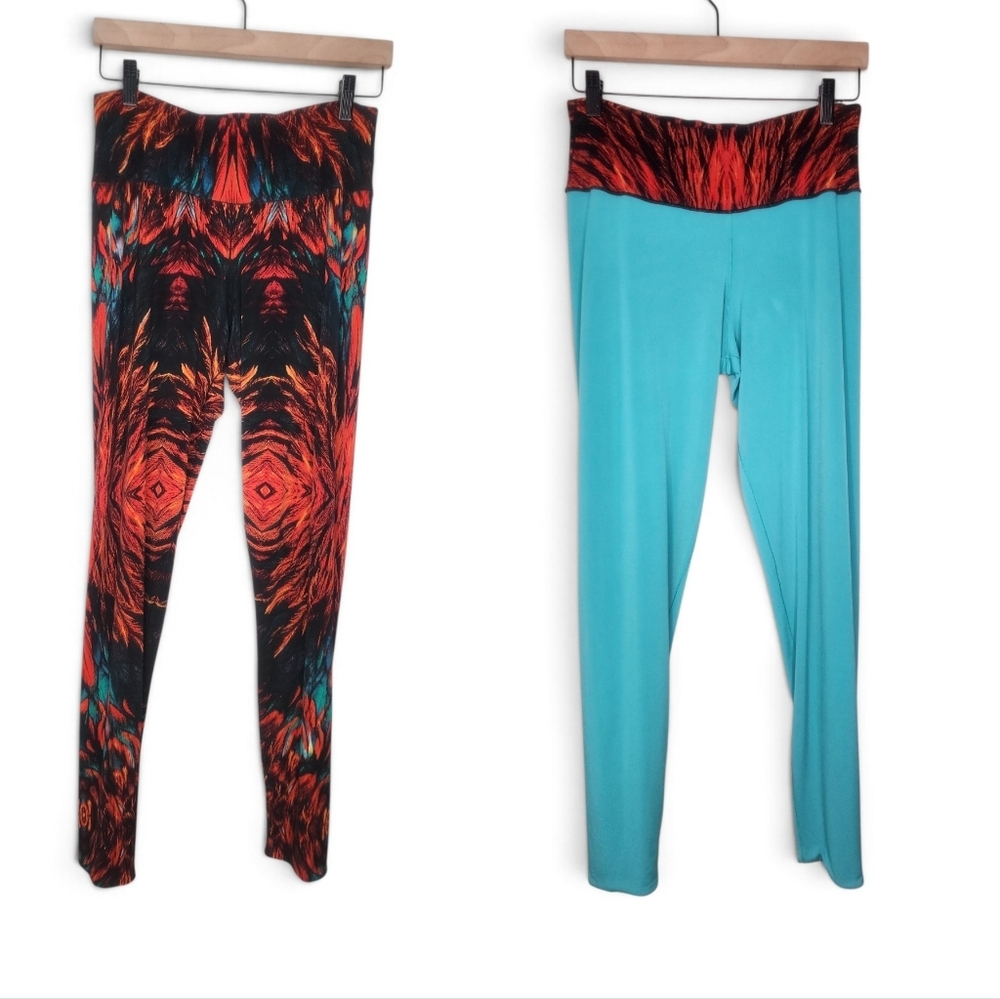 Eva Varro Reversible Double Layer High-Waist Yoga Leggings Size XL